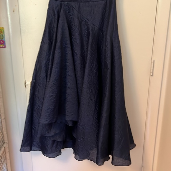 Theia Sevyn Asymmetrical Navy Dress - Picture 6 of 6